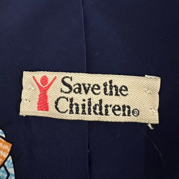 Blue Tie with Multicolor Design - Picture 4 of 9